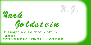 mark goldstein business card